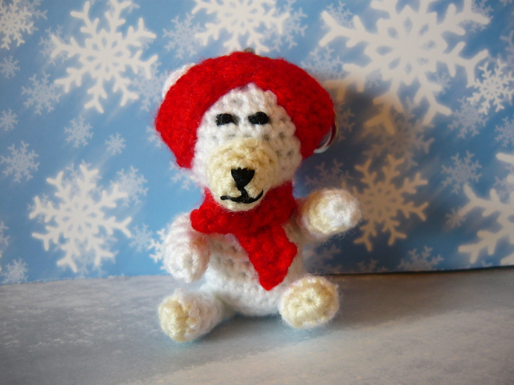 H&auml;kelanleitung Eisb&auml;r Schl&uuml;sselanh&auml;nger / Geschenkanh&auml;nger