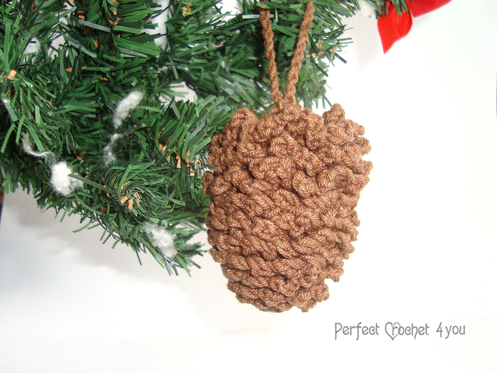 Crochet pinecone for Christmas decoration Christmas hanging ornaments Fircone