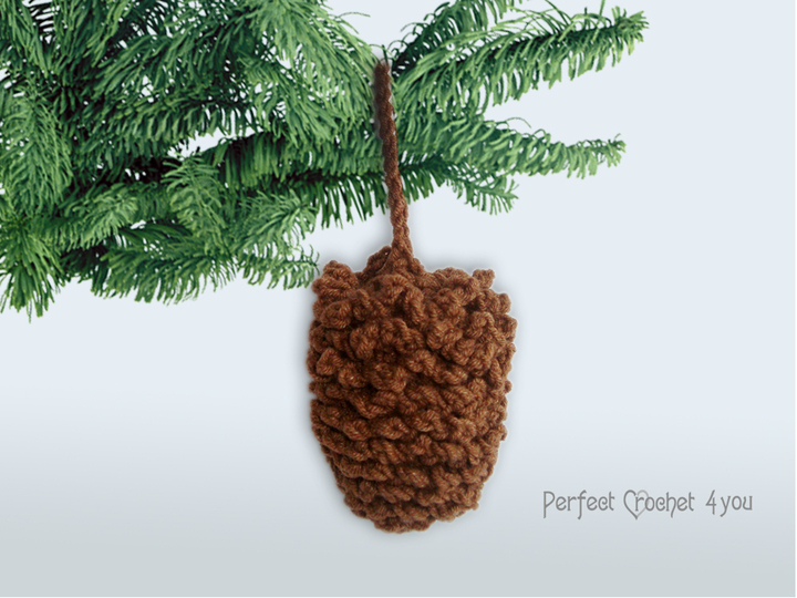 Crochet pinecone for Christmas decoration Christmas hanging ornaments Fircone