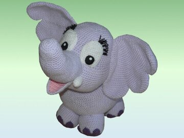 Crochet Pattern Elfi the elephant XXL