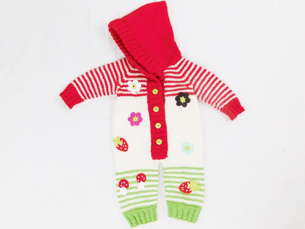 **Strickanleitung** Baby Overall "Blumenwiese"