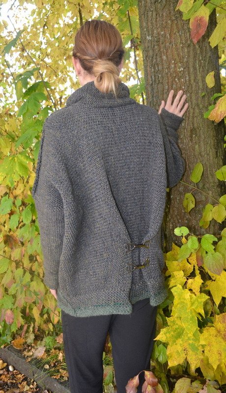 Strickanleitung * Strickpullover mit Rollkragen und Taschen * Oversized - Bild 2