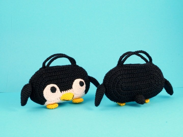 Täschchen o. Adventskalender Pinguin Häkeln