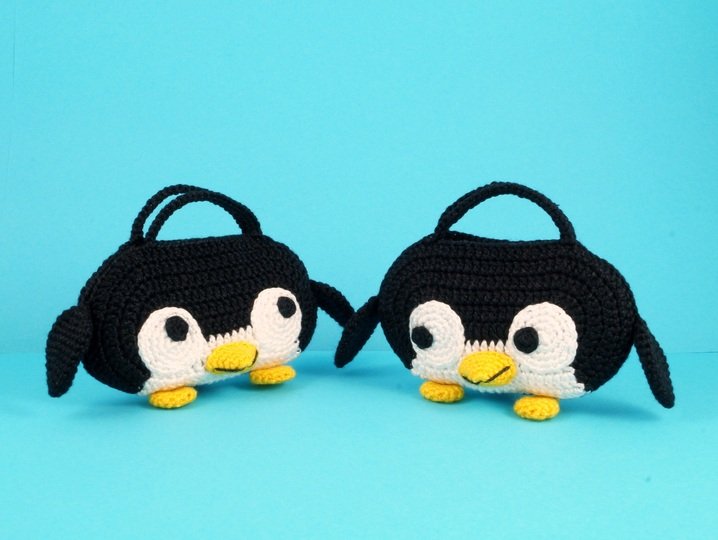 Täschchen o. Adventskalender Pinguin Häkeln