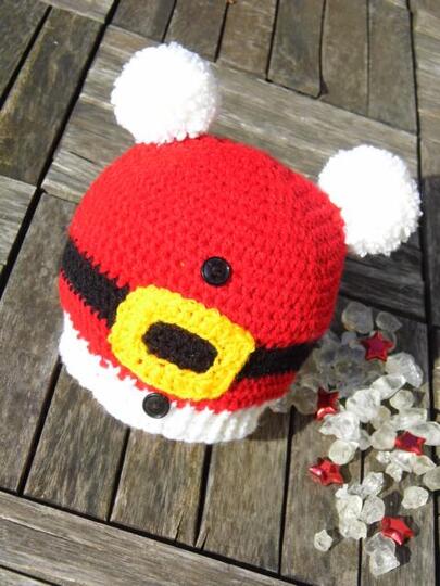 E-Book * WEIHNACHTS-POM-POM-HAUBE * SANTA´S Hat * Häkelanleitung, pdf-Datei