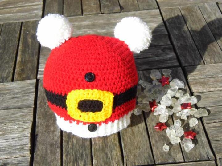 E-Book * WEIHNACHTS-POM-POM-HAUBE * SANTA´S Hat * Häkelanleitung, pdf-Datei