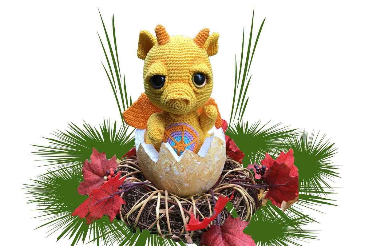 Dragonbaby in Love Pattern Amigurumi