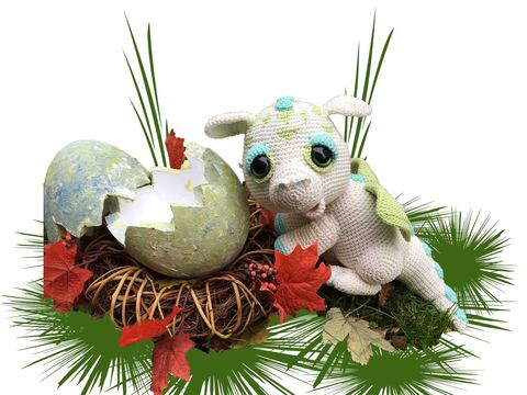 Drachenbaby Verlegen Häkelanleitung Amigurumi