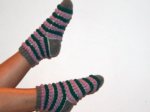 Knübbelchen Schuhe in den Größen 36- 41 Häkelanleitung