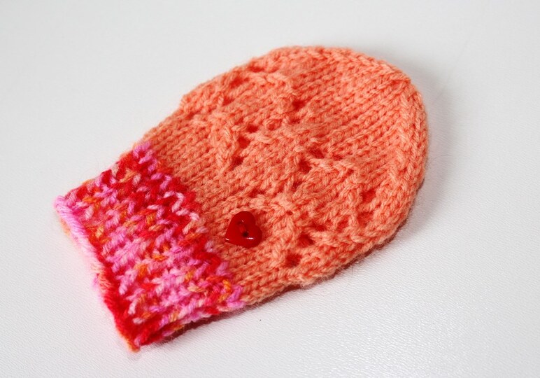 Strickanleitung Baby-Handschuhe Ajourmuster, ca. 3 - 10 Monate