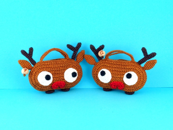 Täschchen o. Adventskalender Rudolf Häkeln