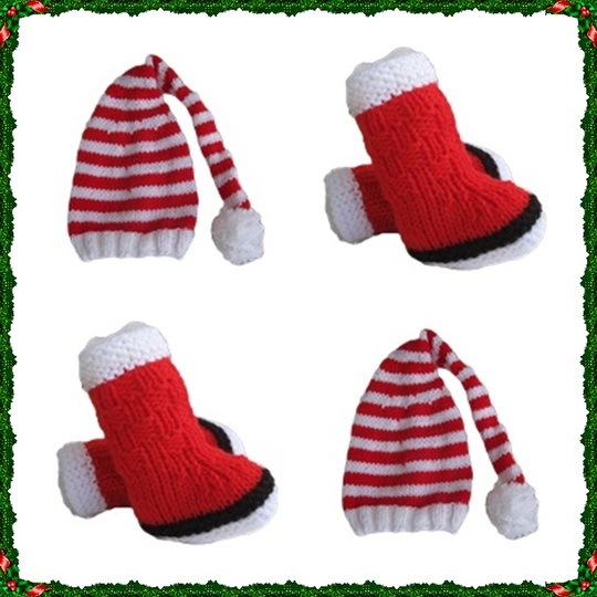 Strickanleitung Babyset- Babymütze und Babyschuhe von 0-6 Monaten tragbar, extra für Weihnachten