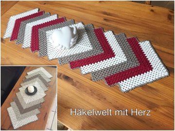 Häkeln/ Tischläufer / Grannydecke Deutsch, Englisch und Italienisch
