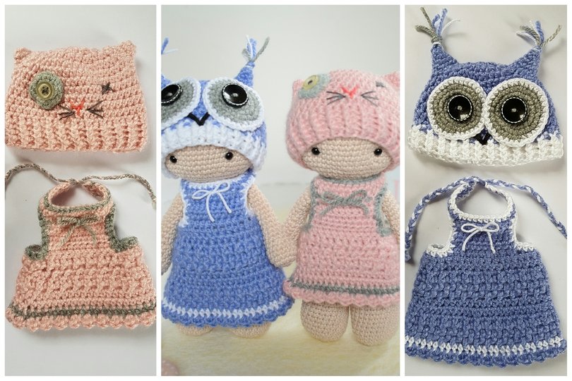 Häkelanleitung Tamituzi Kostüm Elli und Minka