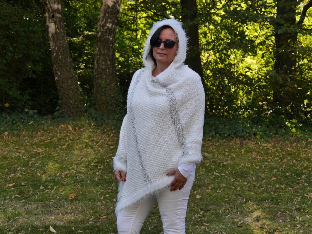 Strickanleitung Poncho unisize Herbstdesign No.6 - Bild 4