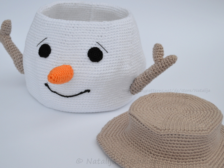 Körbchen ‚Schneemann‘ – praktisch und schön gleichzeitig