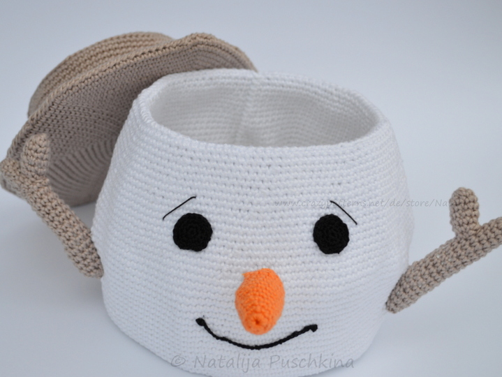 Körbchen ‚Schneemann‘ – praktisch und schön gleichzeitig