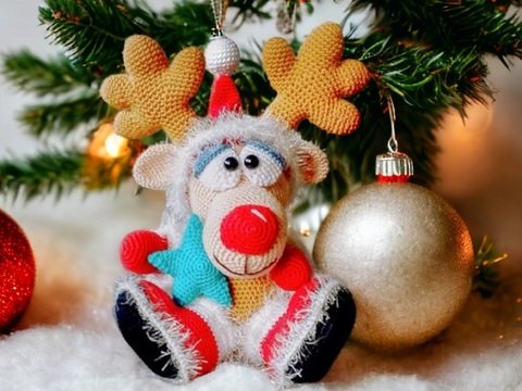 Weihnachts Elch - Häkelanleitung von Diana´s kleiner Häkelshop