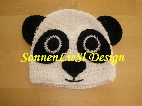 Häkelanleitung "Pandamütze für Kinder"