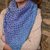 crochet pattern triangular shawl "ice flower", for beginners