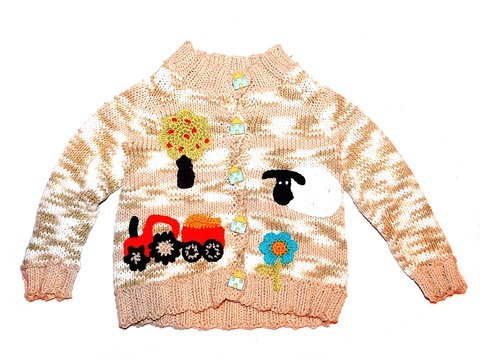 Strickanleitung Baby/Kleinkindjacke Auf dem Bauernhof