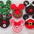 Set of the 6 Christmas Ornaments - Mickey and Minnie Mouse.
