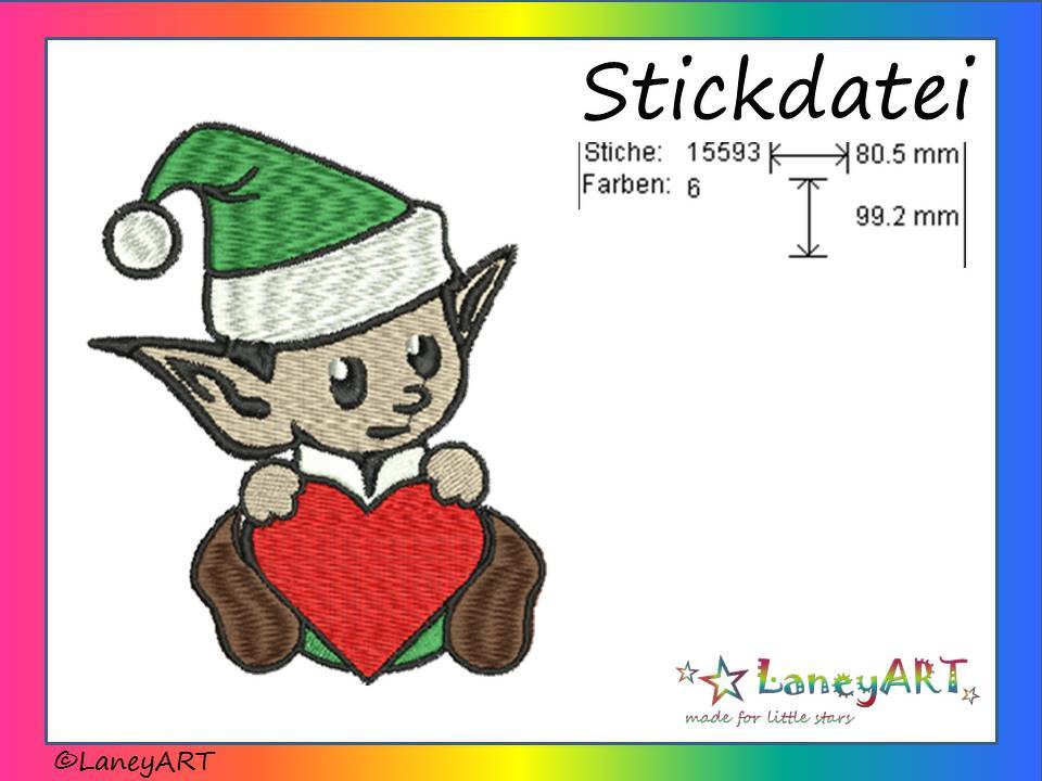 Stickdatei "Wichtel" Pes Format (Deco, Brother, Babylock)