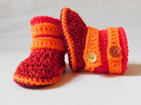 **Häkelanleitung** Baby Stiefelchen "HerbstLiebe"