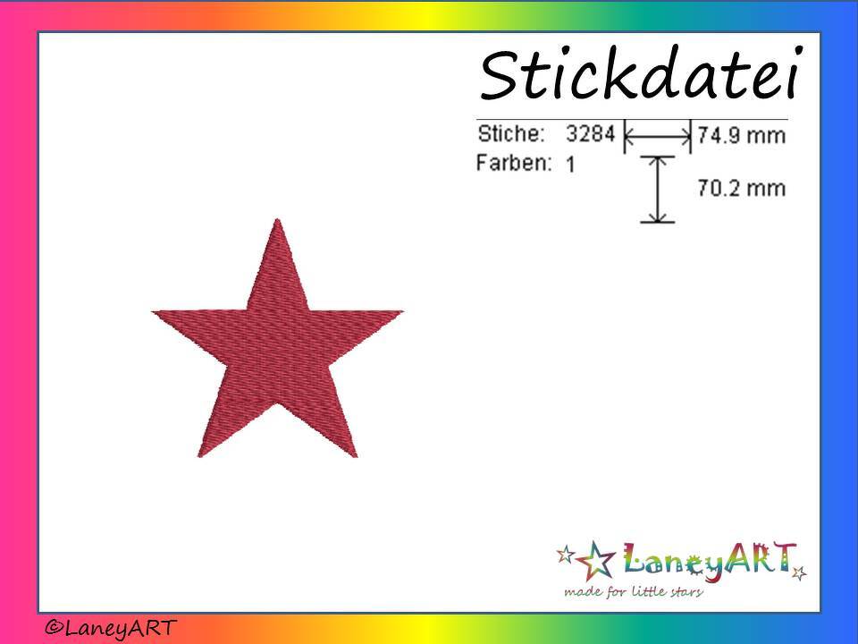 Stickdatei "Stern" Pes Format (Deco, Brother, Babylock)