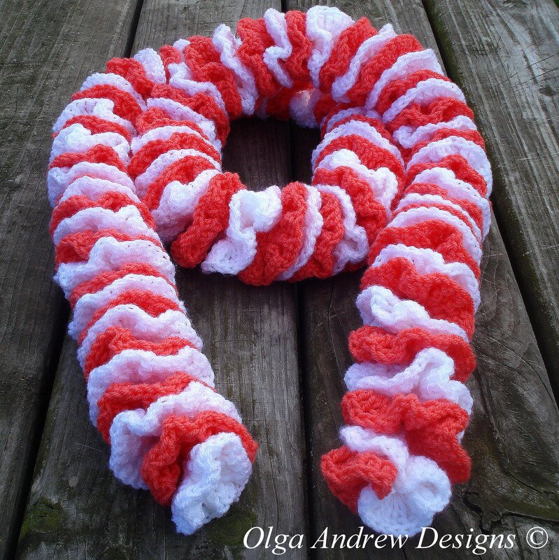 "Prawn". Ruffle spiral scarf crochet pattern 079 - Image 4