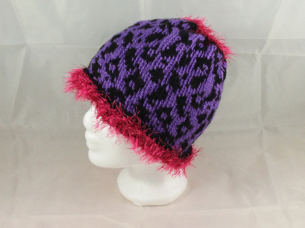 Mütze mit Leopardmuster (Beanie möglich)