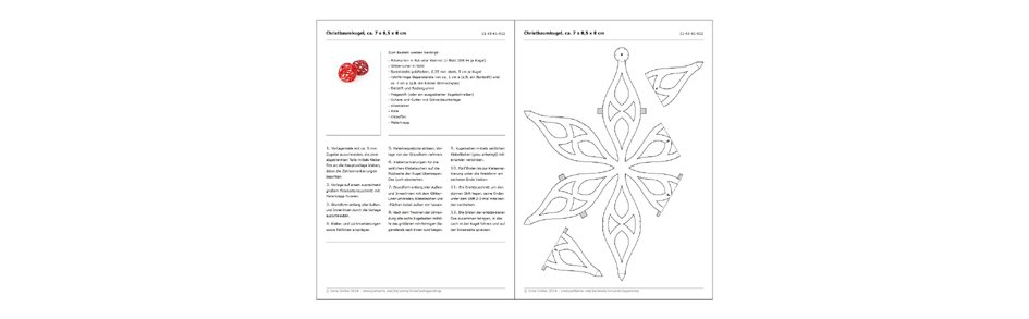 Christbaumkugeln – Bastelanleitung mit Vorlagen - Fotos und Abbildungen