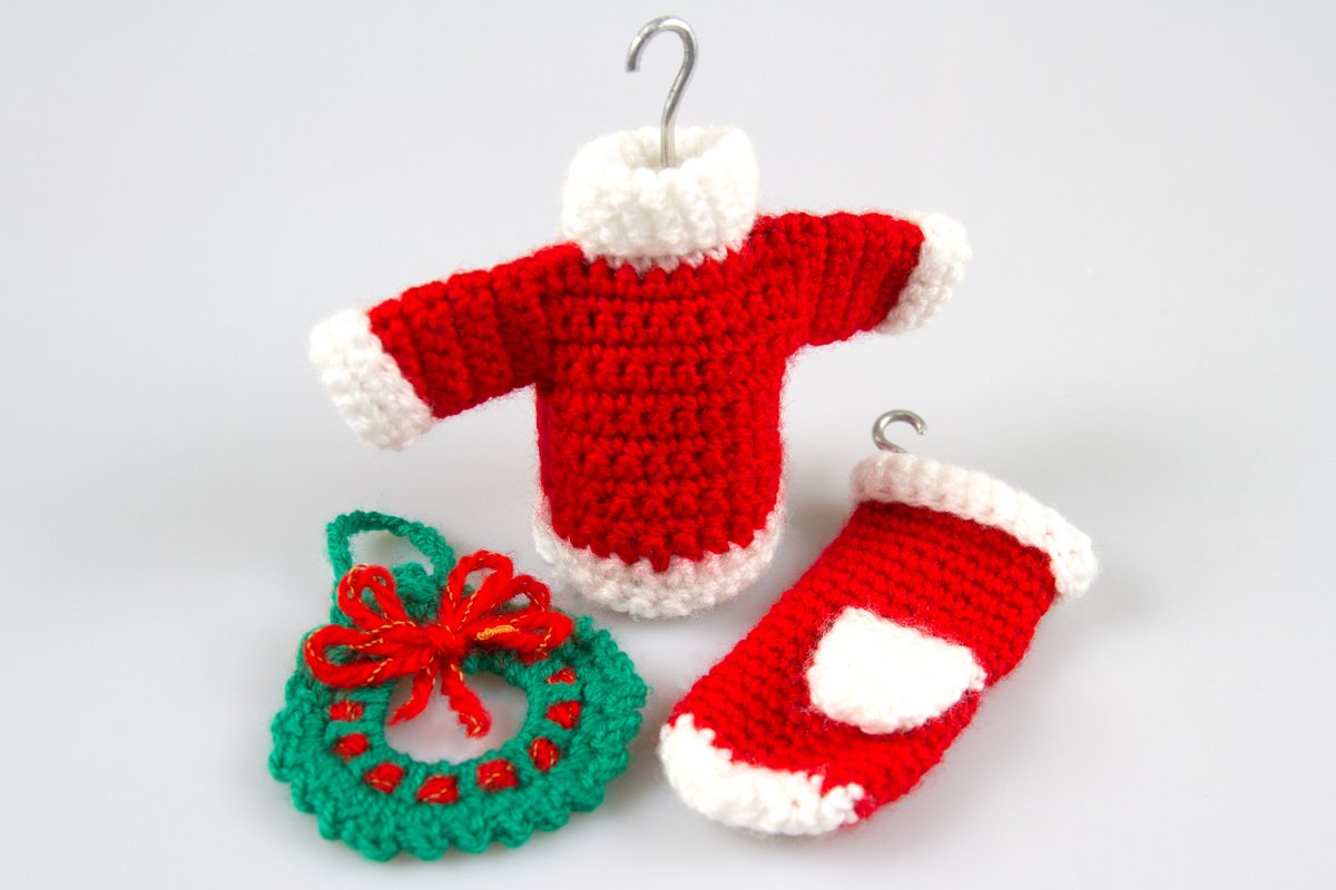 Amigurumi Häkeln Weihnachten Häkelanteilung Kranz Pullover