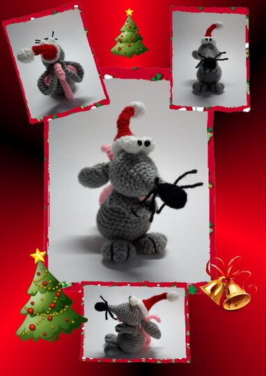 Häkelanleitung Weihnachtsmäuschen, Weihnachten, Amigurumi