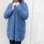 Blaue Mohairjacke mit dezentem Lochmuster, E-Book Gr. S, M, L und Xl 