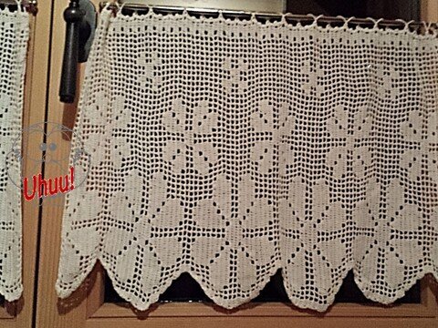 Gardine Bume, Filet-Häkelanleitung