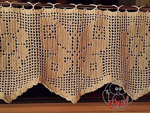 Gardine Schmetterling, Filet-Häkelanleitung