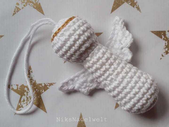 Häkelanleitung - Weihnachtsengel als Anhänger