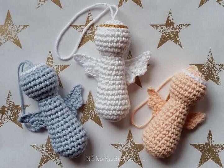 Häkelanleitung - Weihnachtsengel als Anhänger
