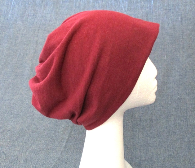 double layer slouchy jersey hat sewing pattern