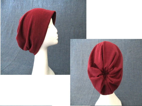 double layer slouchy jersey hat sewing pattern