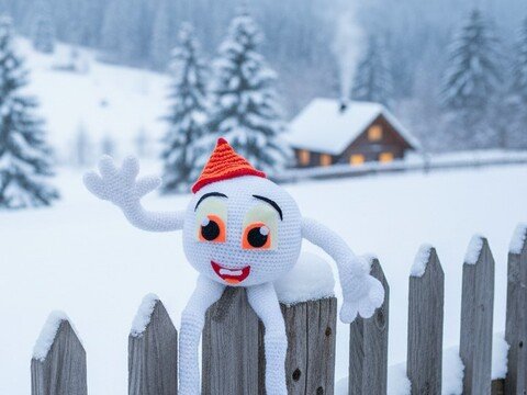Häkelanleitung - Amigurumi - Snooy der verrückte Schneeball
