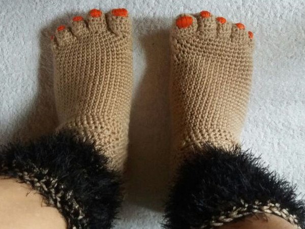 Crochet instruction E-Book Fun socks "unshaving legs" #0006 Sabses Sweeties english Eu size 38-39