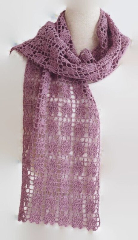 Free Crochet Wrap Easy, can be made with other yarn types