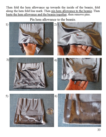 women girl jersey slouchy beanie sewing pattern