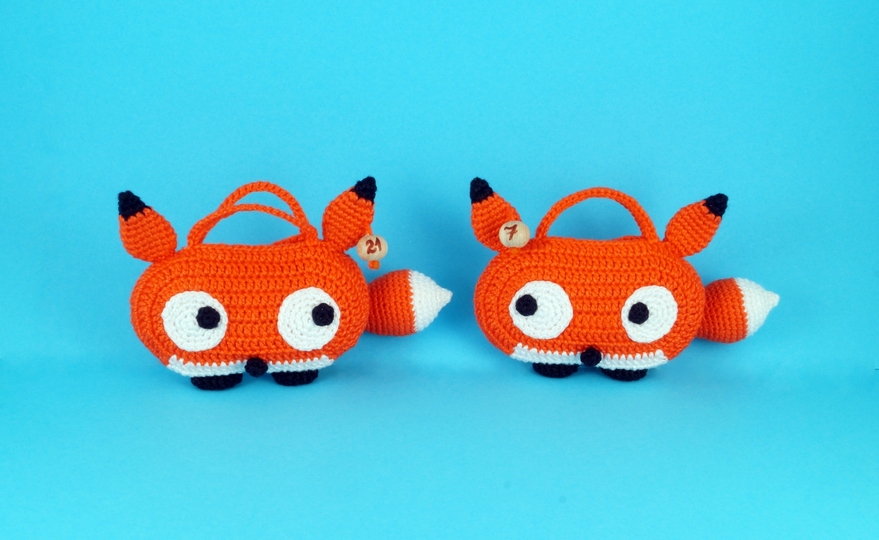 Täschchen o. Adventskalender Fuchs Häkeln