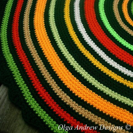 Autumn Forest round rug crochet pattern 057