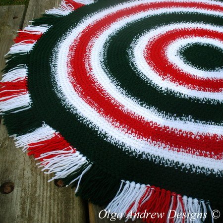 Christmas rug crochet pattern 058