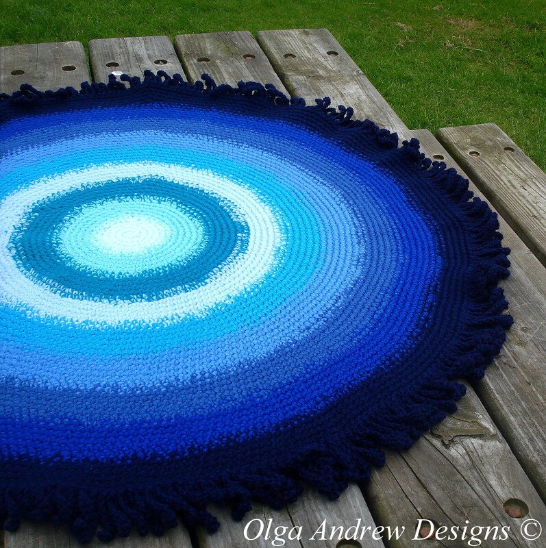 Curly tassels round rug crochet pattern 069 - Image 4