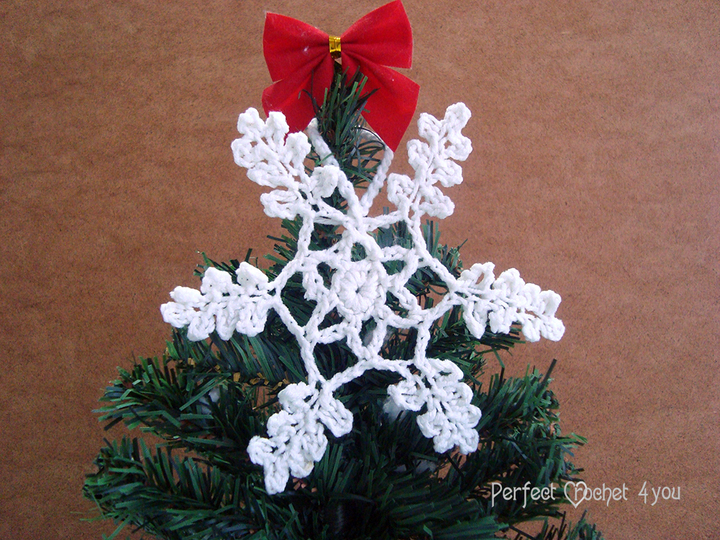 EASY Crochet snowflake pattern, Crochet Hanging Christmas tree ornament, Vintage pattern home decor, Snowflake tutorial winter decoration